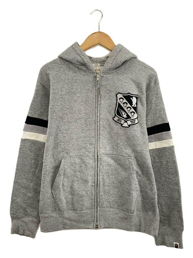 【中古】A BATHING APE◆ジップパーカー/M/コットン/GRY/無地【メンズウェア】 【中古】A BATHING APE◆ジップパーカー/M/コットン/GRY/無地【メンズウェア】