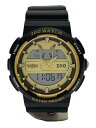 【中古】ZGO WATCH/B2/海外限定/ピカチュウ/クォーツ腕時計/デジタル/ラバー/GLD/BLK【服飾雑貨他】