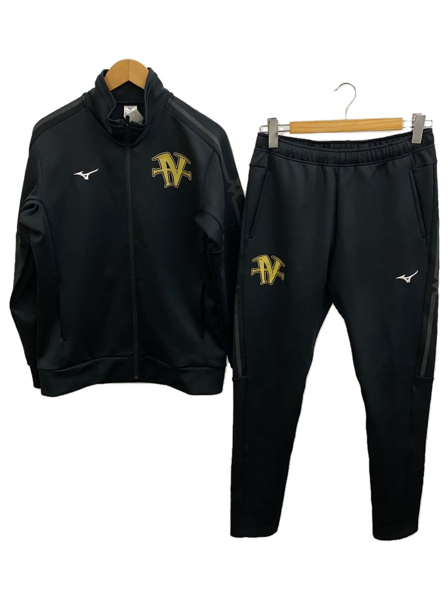 【中古】MIZUNO◆セットアップ/L/ポリエステル/BLK【メンズウェア】