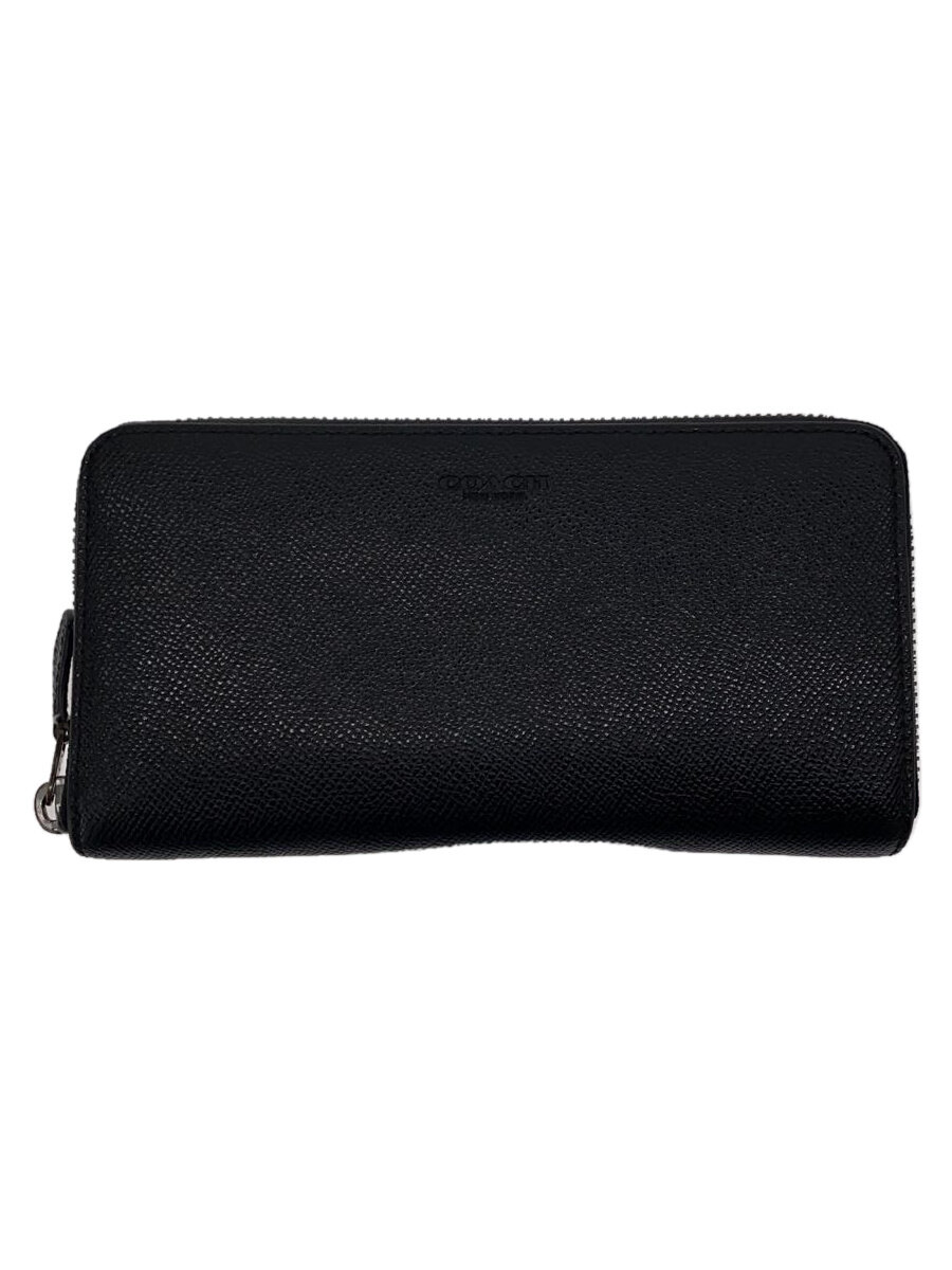【中古】COACH◆長財布/--/BLK/無地/メンズ/4991【服飾雑貨他】