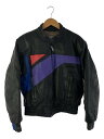 【中古】damen/レザージャケット・ブルゾン/--/レザー/BLK/無地レーシングジャケット【メンズウェア】(4)
