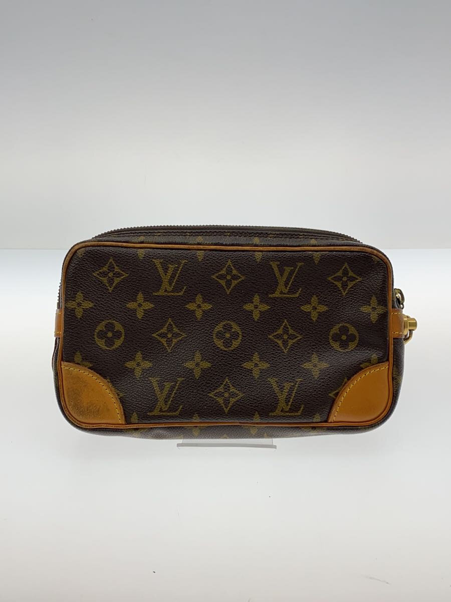 【中古】LOUIS VUITTON◆マルリー・ドラゴンヌPM_モノグラム・キャンバス_BRW/PVC/BRW/モノグラム【バッグ】