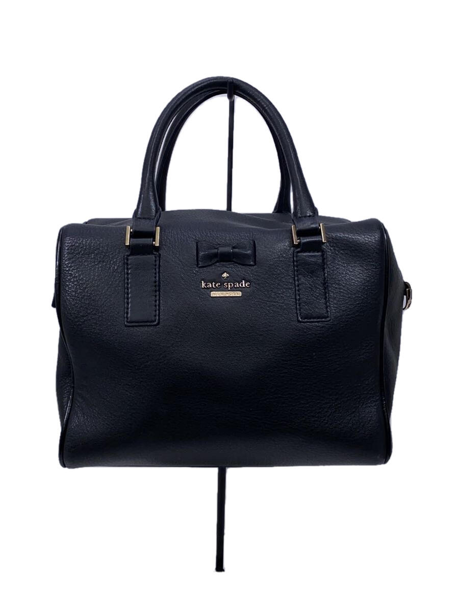 【中古】kate spade new york◆ハンドバッグ/レザー/BLK【バッグ】