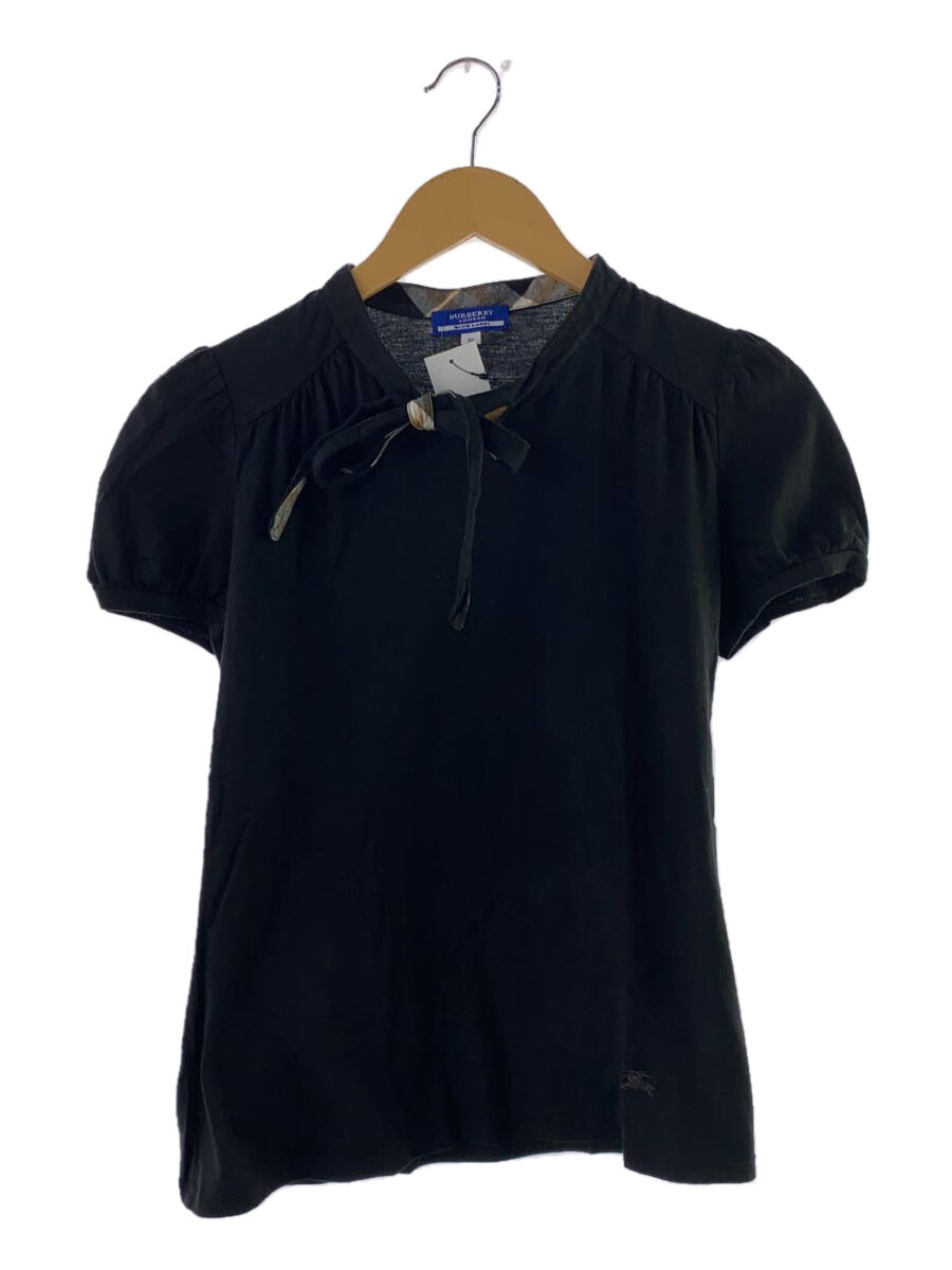 【中古】BURBERRY BLUE LABEL◆半袖ブラウス/38/コットン/ブラック/FA579-218-09【レディースウェア】