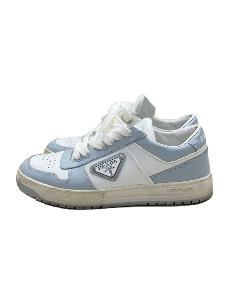 【中古】PRADA◆ローカットスニーカー/35.5/WHT/レザー/1E792M【シューズ】