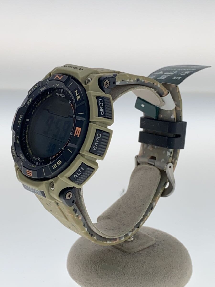 【中古】CASIO◆ソーラー腕時計/デジタル/ラバー/GRY/GRY/PRG-340SC-5JF//【服飾雑...