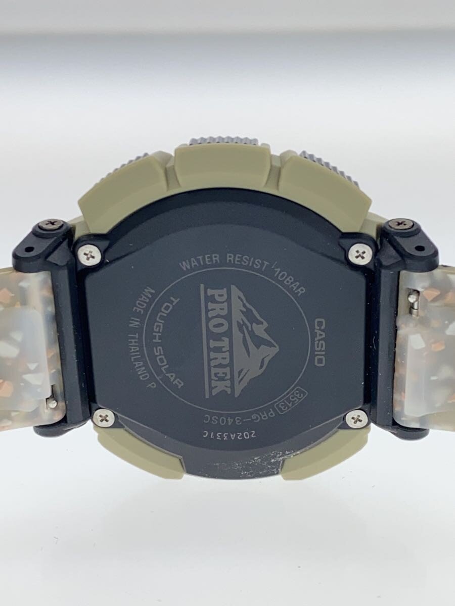 【中古】CASIO◆ソーラー腕時計/デジタル/ラバー/GRY/GRY/PRG-340SC-5JF//【服飾雑...