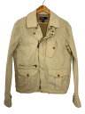 【中古】POLO RALPH LAUREN◆ジャケット/TALONジップ/クリーム/L【メンズウェア】