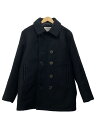 【中古】Schott◆ピーコート/U.S.74ON PEA JACKET/42/コットン/BLK【メンズウェア】