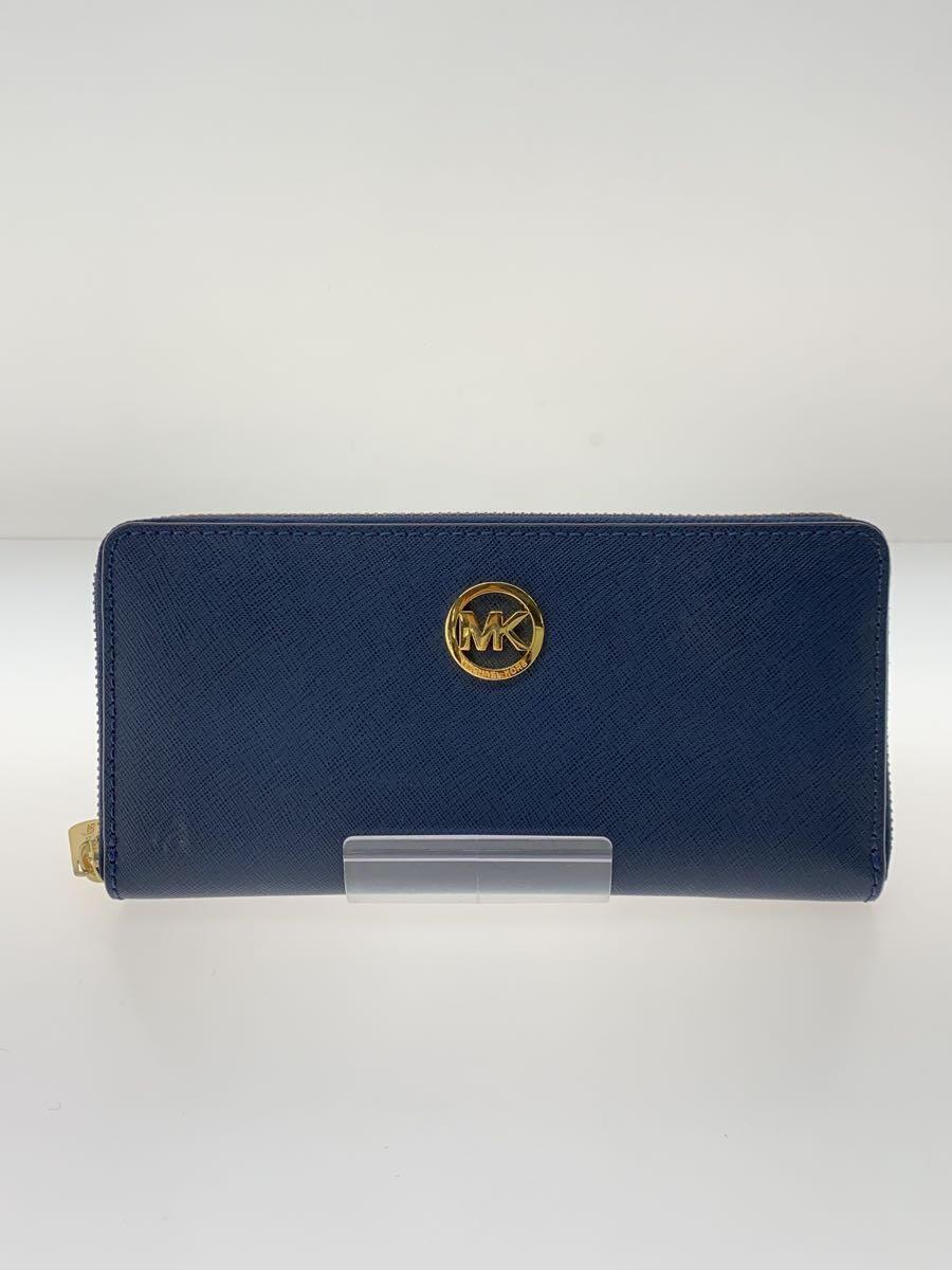 【中古】MICHAEL KORS◆長財布/--/NVY/無地/レディース/35H3GTVZ3L【服飾雑貨他】