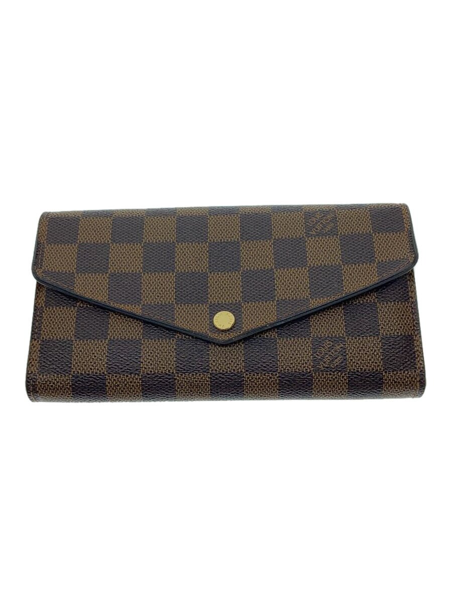 其它 - 【中古】LOUIS VUITTON◆2)ポルト・フォイユ・サラ_ダミエ・エベヌ_BRW_ブラウン/PVC/BRW/総柄/レディース【服飾雑貨他】