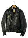【中古】Lewis Leathers◆ダブルライダースジャケット/34/--/BLK/無地【メンズウェア】