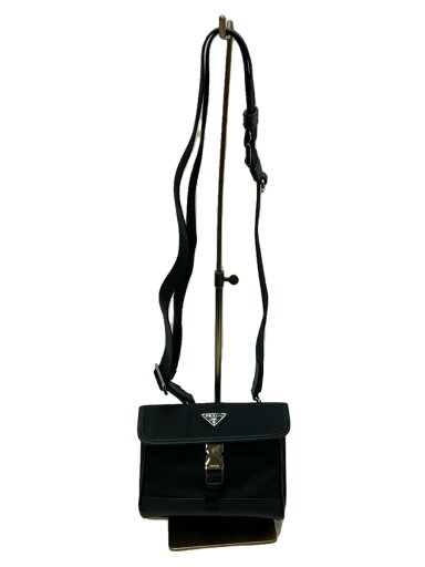 【中古】PRADA◆RE-NYLON/ショルダーバッグ/ナイロン/BLK/無地//【バッグ】 【中古】PRADA◆RE-NYLON/ショルダーバッグ/ナイロン/BLK/無地//【バッグ】