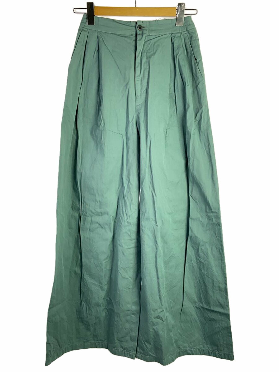 【中古】6(ROKU) BEAUTY & YOUTH UNITED ARROWS◆ワイドパンツ/38/ブルー/8614-202-0473-0350/COTTON BUGGY PANTS【レディースウェア】