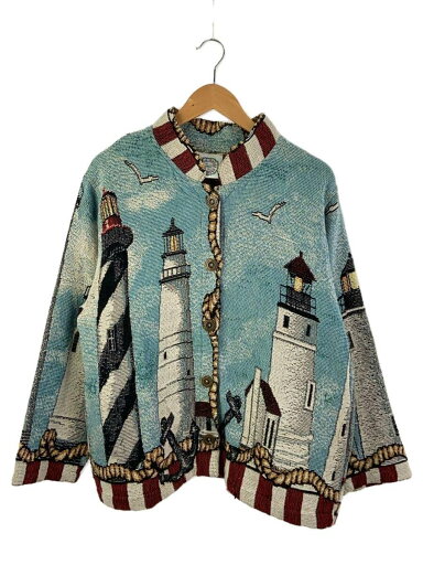 【中古】SUGAR STREET WEAVERS/ジャケット/one/コットン/マルチカラー/総柄/USA製【メンズウェア】 【中古】SUGAR STREET WEAVERS/ジャケット/one/コットン/マルチカラー/総柄/USA製【メンズウェア】