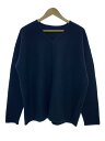 【中古】MOUSSY◆LOOSE KNIT/セーター(厚手)/FREE/ウール/BLK/無地【レディースウェア】