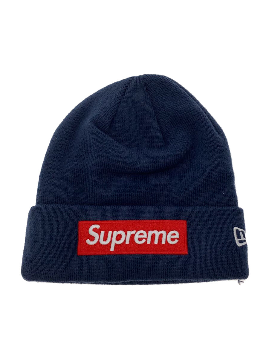 【中古】Supreme◆24aw/BOX LOGO BEANIE/ニットキャップ/--/アクリル/NVY/メンズ【服飾雑貨他】