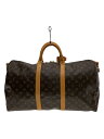 【中古】LOUIS VUITTON◆キーポル・バンドリエール50_モノグラム・キャンバス_BRW/PVC/BRW【バッグ】