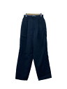 【中古】beautiful people◆21AW/ウールストレッチテーパードパンツ/36/ウール/BLK/無地/1145105006【レディースウェア】