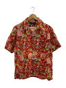 【中古】YAMANE DELUXE◆アロハシャツ/オープンカラー/40/コットン/レッド/花柄//【メンズウェア】(4)