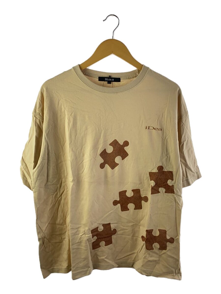 IDEASWAM/PUZZLE/Tシャツ/L/コットン/BEG