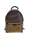 【中古】LOUIS VUITTON◆2)パームスプリングス・バックパックPM_モノグラム・リバース_BRW/PVC/BRW/総柄【バッグ】