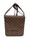 【中古】LOUIS VUITTON◆ブルックリンPM_ダミエ・エベヌ_BRW/PVC/BRW【バッグ】