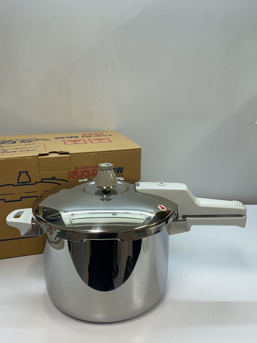 【中古】アサヒ軽金属工業◆圧力鍋/容量:5.5L/SLV【キッチン用品】