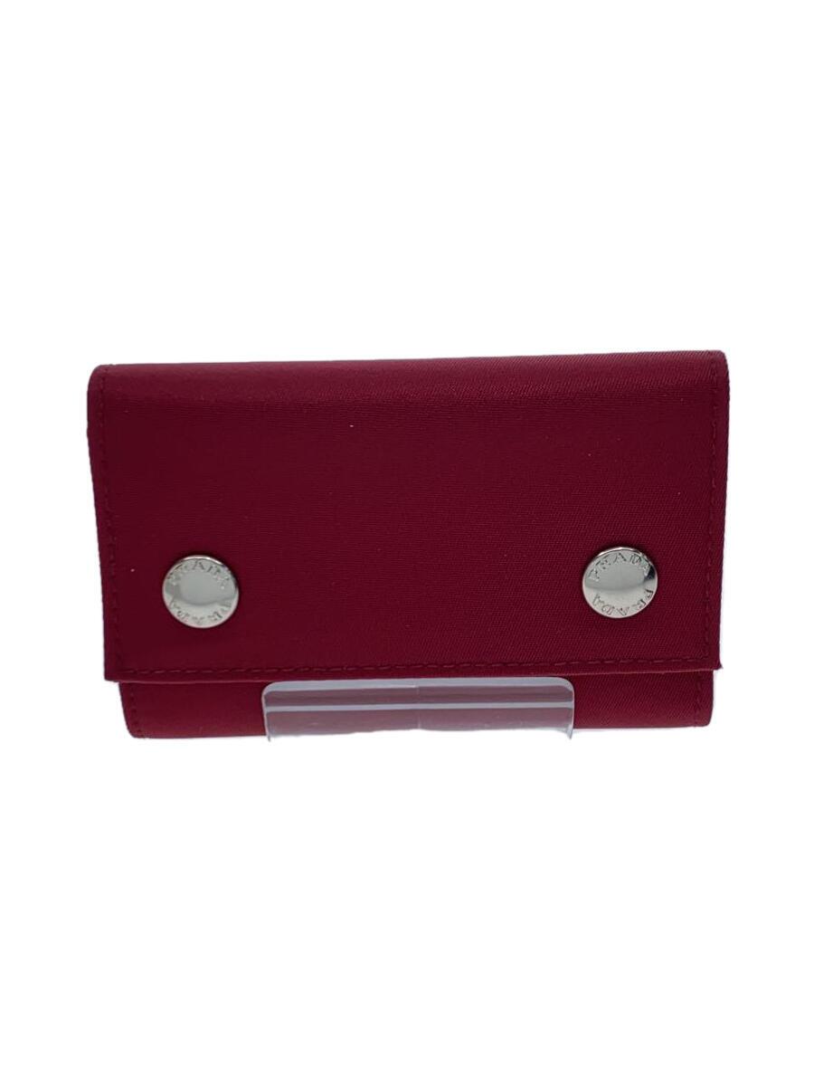 【中古】PRADA◆キーケース/ナイロン/RED/無地/メンズ//【服飾雑貨他】
