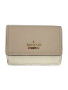 【中古】kate spade new york◆3つ折り財布/ポリエステル/CRM/レディース/RN0102760【服飾雑貨他】