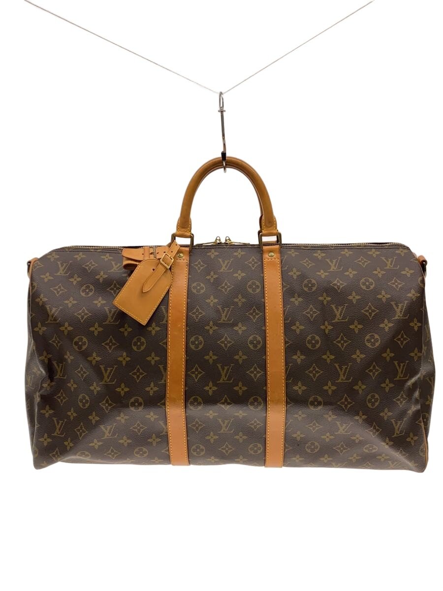 Boston Bags - 【中古】LOUIS VUITTON◆キーポル55_モノグラム・キャンバス/PVC/ブラウン/M41424【バッグ】