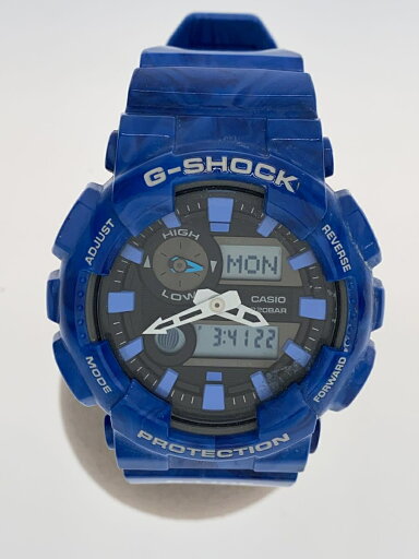【中古】CASIO◆クォーツ腕時計・G-SHOCK/デジアナ/ラバー/BLK/BLU【服飾雑貨他】 【中古】CASIO◆クォーツ腕時計・G-SHOCK/デジアナ/ラバー/BLK/BLU【服飾雑貨他】