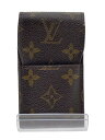 【中古】LOUIS VUITTON◆エテュイ・シガレット_モノグラム・キャンバス_BRW/--/BRW/総柄/レディース//【服飾雑貨他】