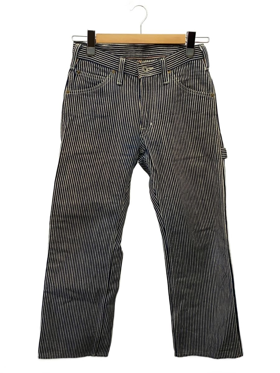 【中古】IRON HEART◆ボトム/29/コットン/WHT/ストライプ【メンズウェア】