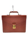 【中古】LOUIS VUITTON◆セルヴィエット・アンバサダー_エピ_BRW/レザー/ハンドル部分黒ずみ、内ポケット劣化【バッグ】
