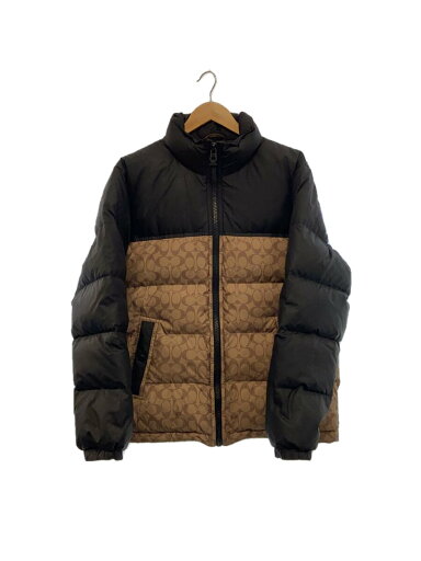 【中古】COACH◆ダウンジャケット/キャメル/シグネチャー柄【メンズウェア】 【中古】COACH◆ダウンジャケット/キャメル/シグネチャー柄【メンズウェア】