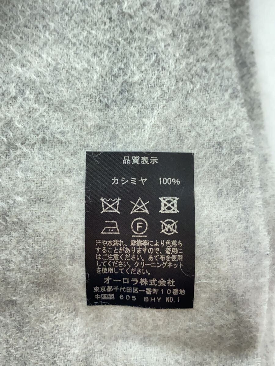 【中古】LANVIN COLLECTION◆マフラー/カシミア/GRY/レディース【服飾雑貨他】