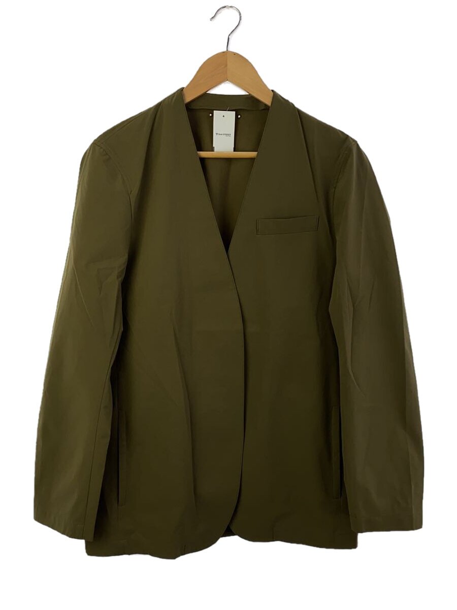 SOPHNET.◆2WAY STRETCH POPLIN NO COLLAR JACKET/M/ポリエステル/KHK/無地