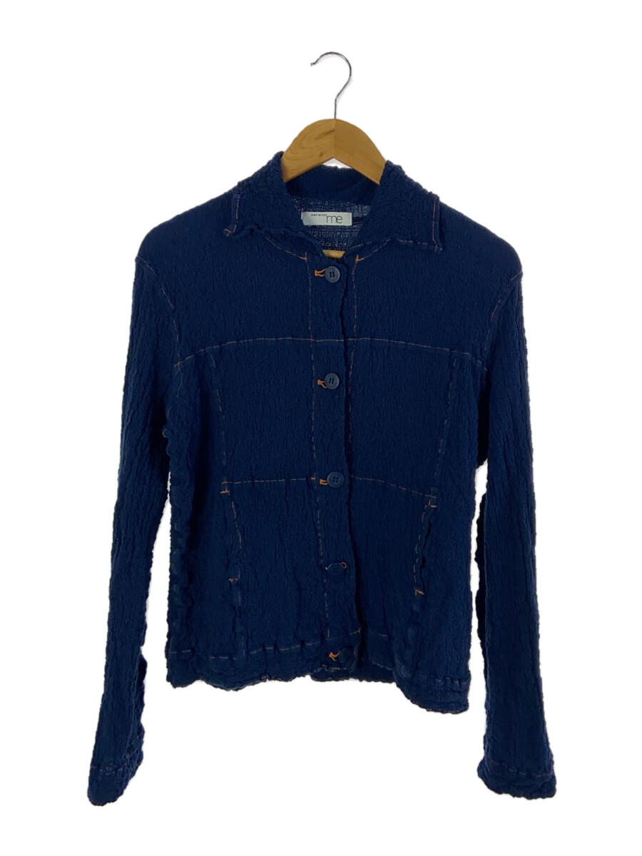 【中古】me ISSEY MIYAKE◆ジャケット/コットン/ブルー/無地/MI14FD223【レディースウェア】
