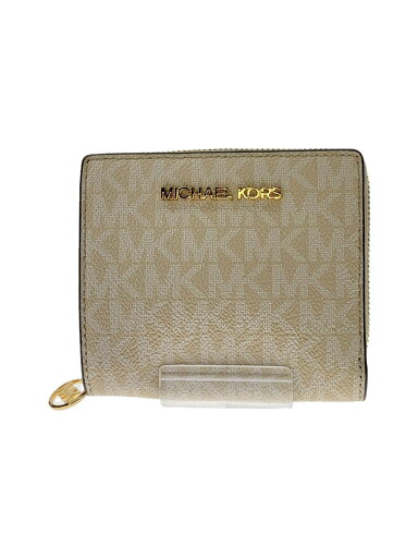 【中古】MICHAEL KORS◆2つ折り財布/ビニール/ベージュ/レディース/35H3GTVF6B【服飾雑貨他】 【中古】MICHAEL KORS◆2つ折り財布/ビニール/ベージュ/レディース/35H3GTVF6B【服飾雑貨他】