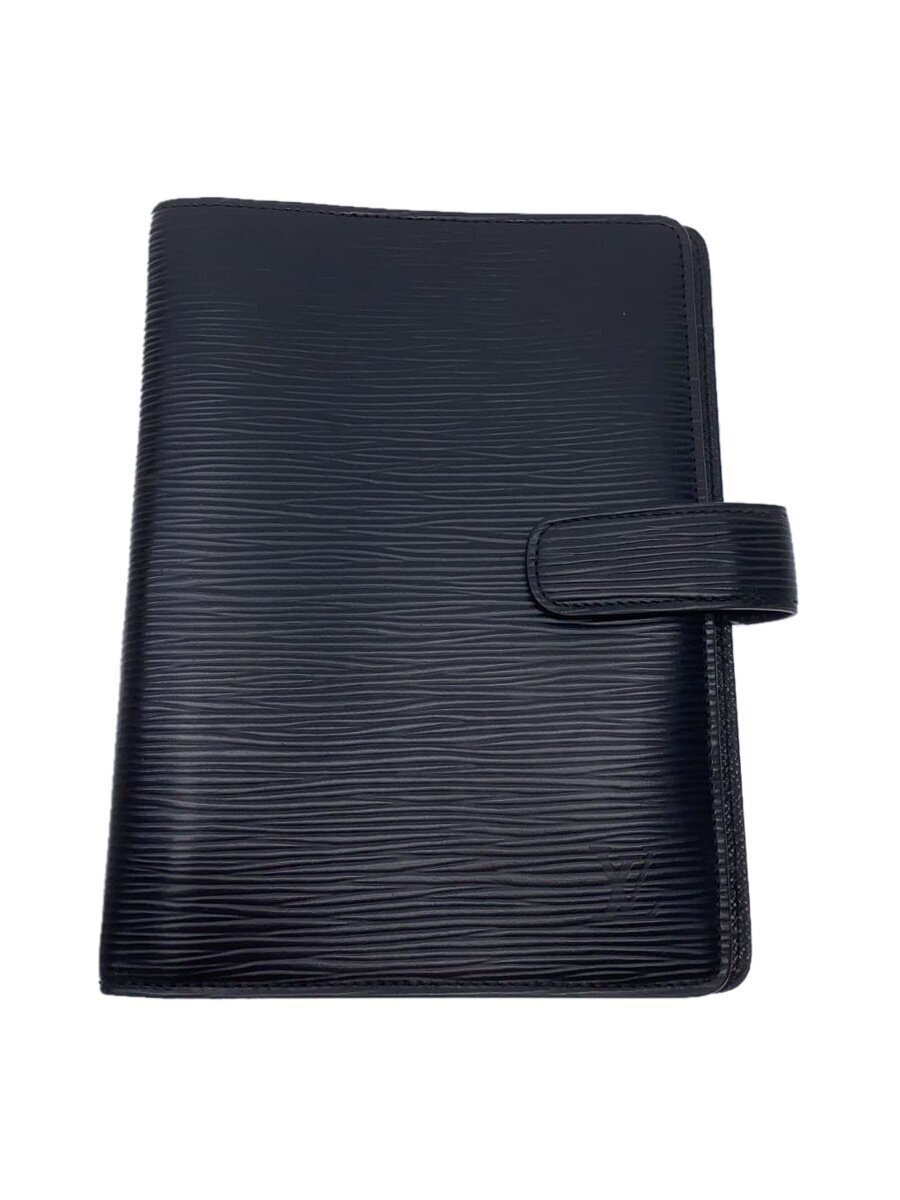 【中古】LOUIS VUITTON◆アジェンダMM_エピ_BLK/PVC/BLK/メンズ【服飾雑貨他】