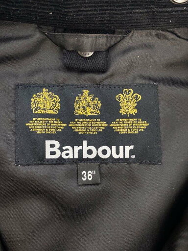 【中古】Barbour◆SL BEDALE WOOL/コート/36/ウール/GRY/無地/1702398【メンズウェア】