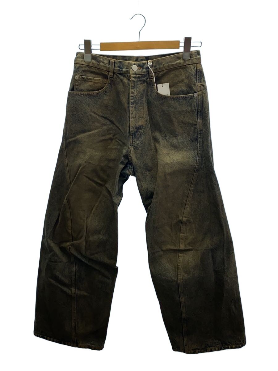 【中古】WYM◆MUSINSA/Twisted Curved Wide Denim/M/デニムパンツ/インディゴ/M-004【メンズウェア】