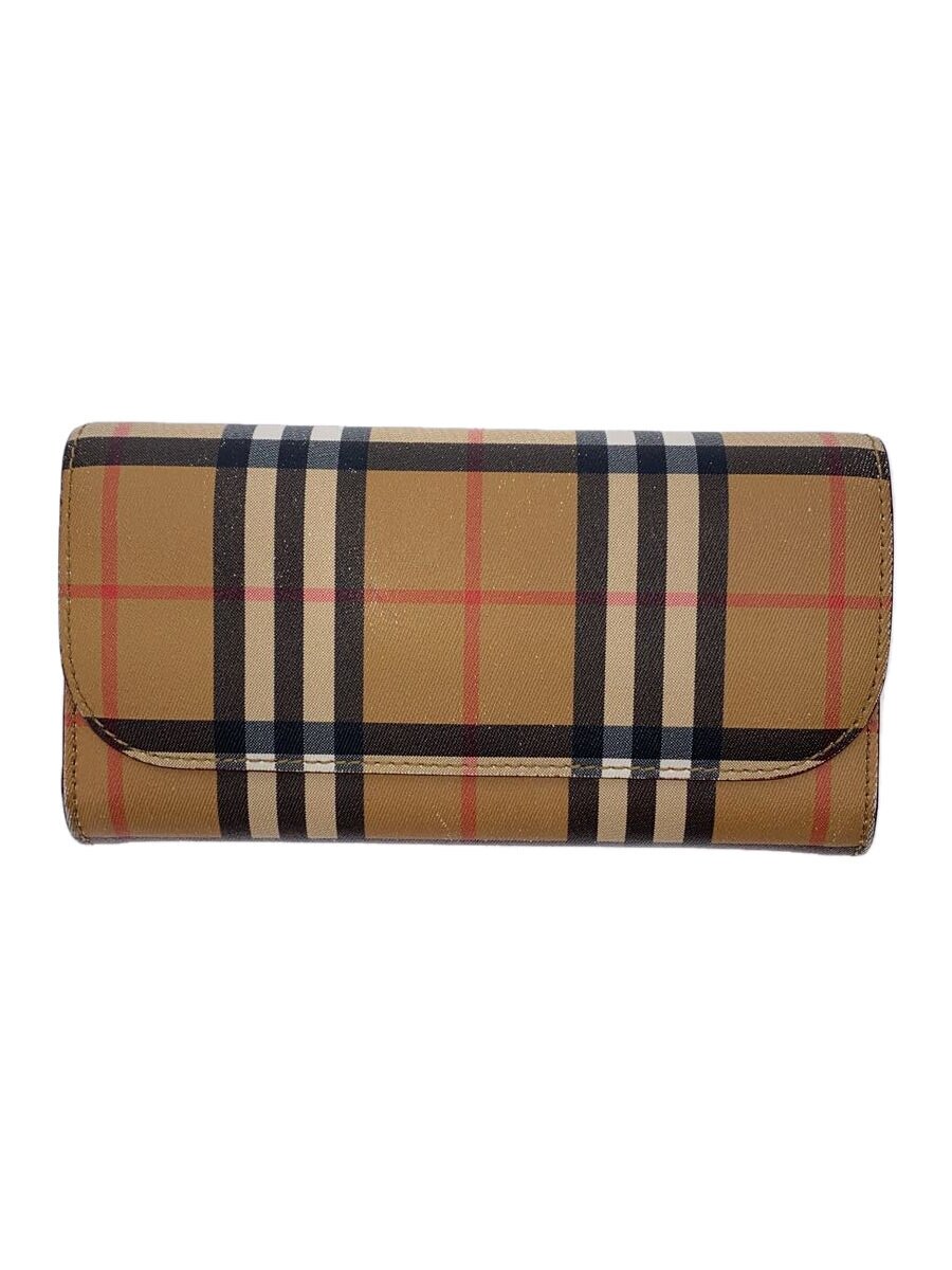【中古】BURBERRY◆長財布/--/BRW/チェック/レディース【服飾雑貨他】