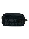 【中古】MARY QUANT◆ウエストバッグ/ナイロン/BLK【バッグ】