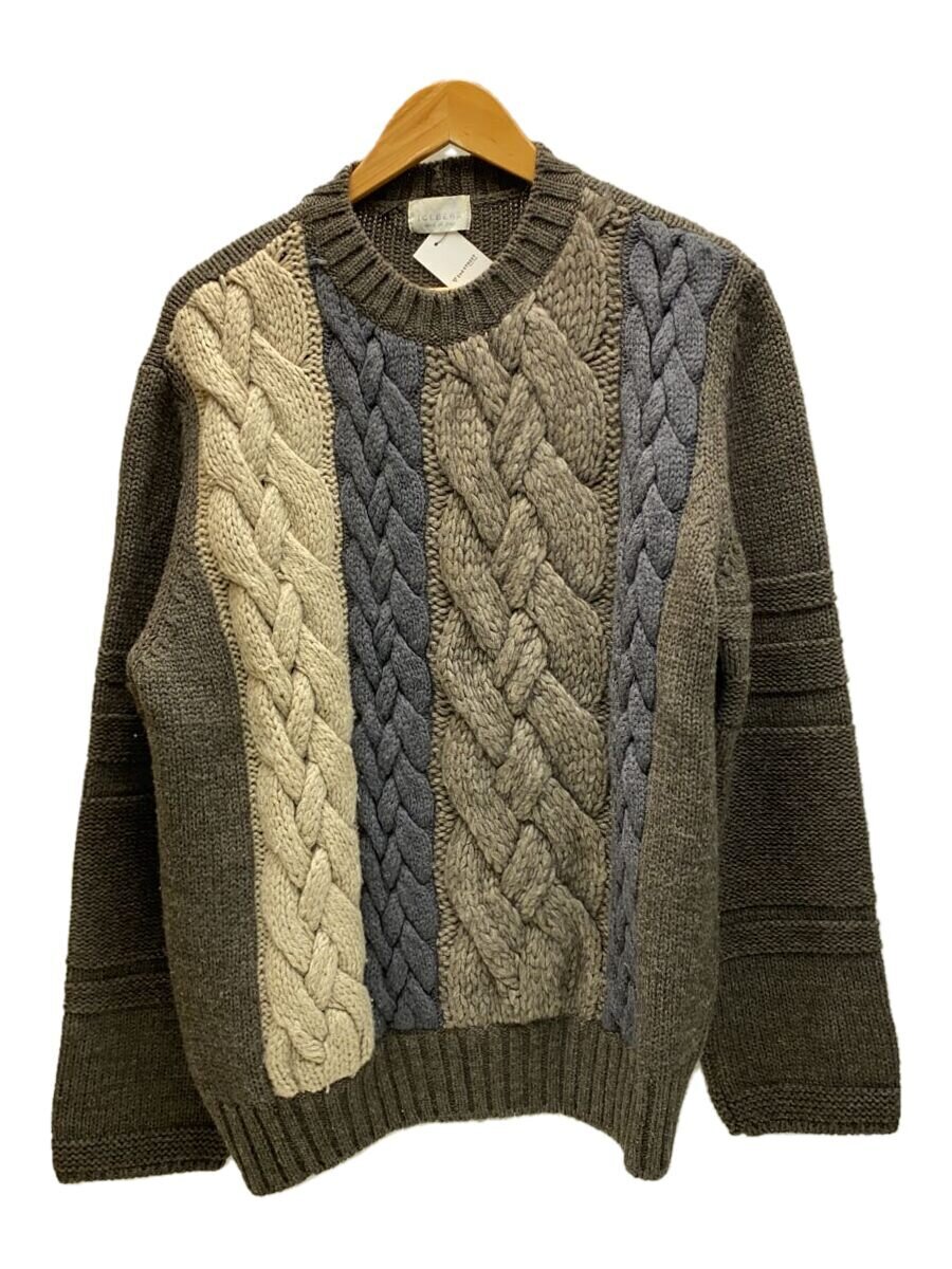 【中古】ICEBERG◆ニット・セーター(厚手)/--/ウール/マルチカラー【メンズウェア】