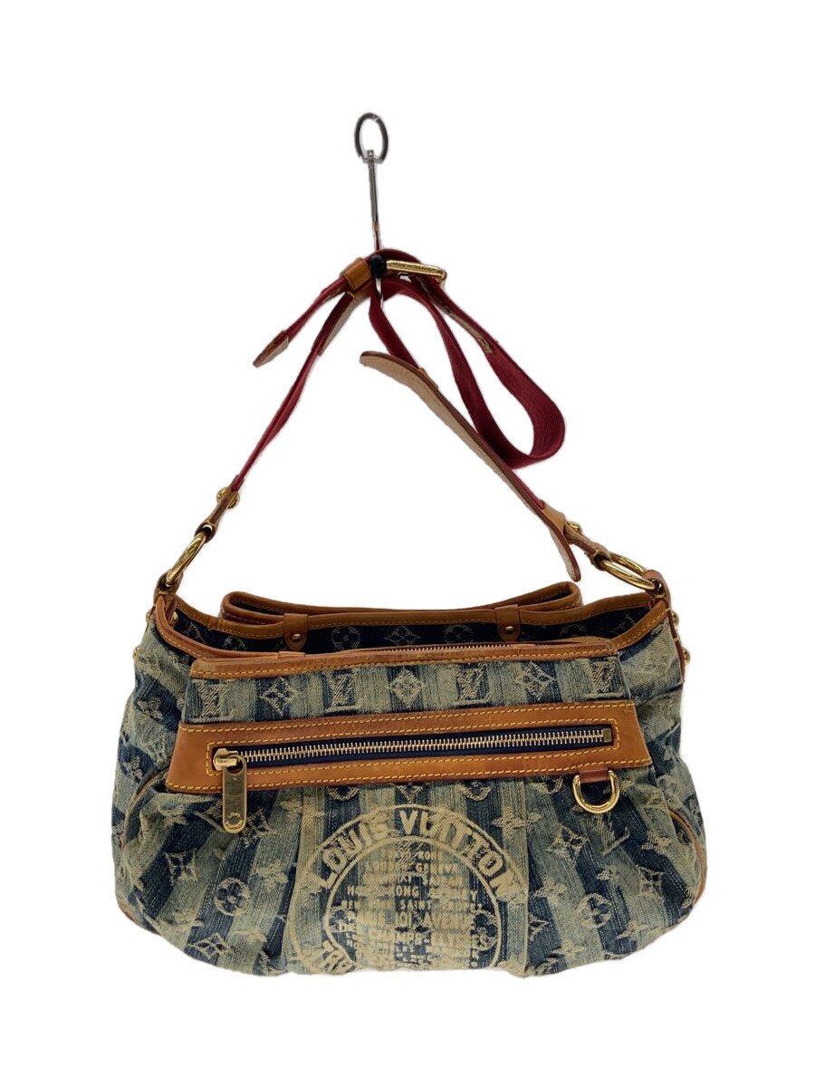 【中古】LOUIS VUITTON◆ショルダーバッグ/デニム/モノグラム/M95334/汚れ有り/使用感有り【バッグ】