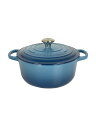 【中古】LE CREUSET◆鍋/20CM/2.4L/ブルー/LE CREUSET【キッチン用品】