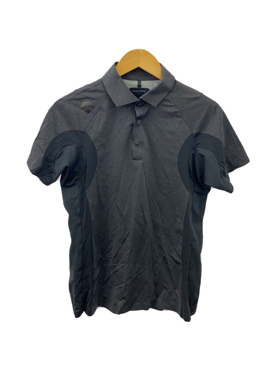 【中古】DESCENTE◆デサント/ポロシャツ/S/ナイロン/グレー/DGML JA00/ゴルフ/g-arc COLLECTION【メンズウェア】