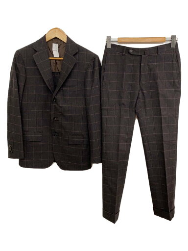 【中古】RING JACKET◆スーツ/44/ウール/BRW/チェック/U3AS19【メンズウェア】 【中古】RING JACKET◆スーツ/44/ウール/BRW/チェック/U3AS19【メンズウェア】